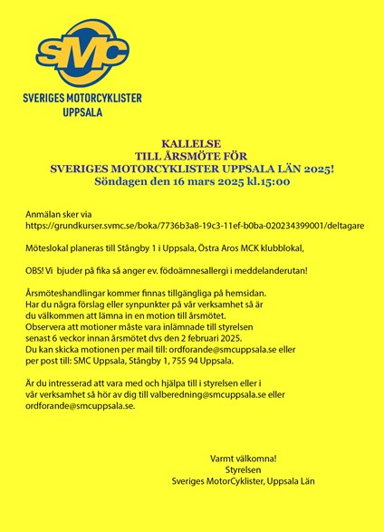 Kallelse till Årsmöte 2025